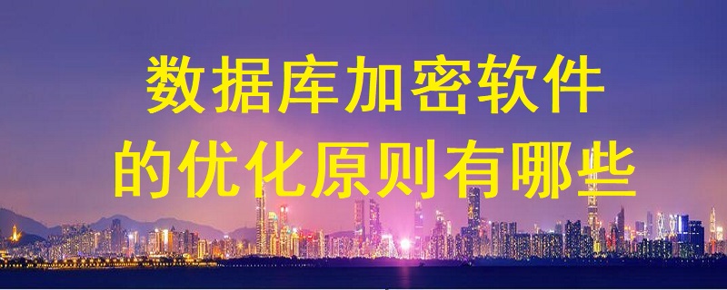 數(shù)據(jù)庫(kù)加密軟件的優(yōu)化原則有哪些?