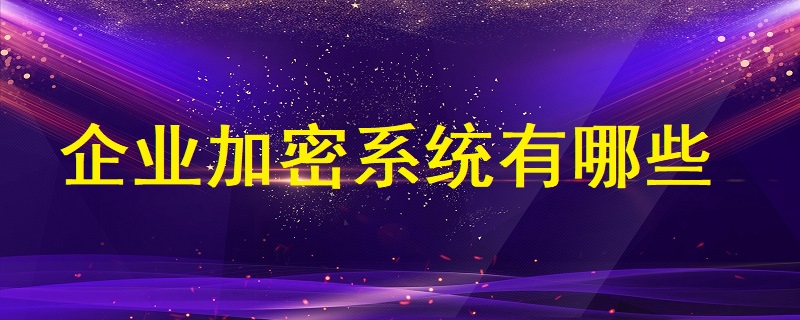 企業加密系統有哪些？